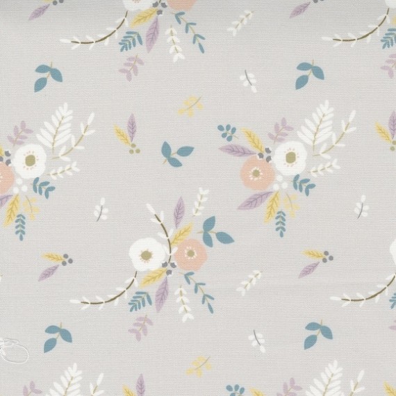 Little Ducklings - Floral Bouquet grey - Paper and Cloth  - Moda Fabrics