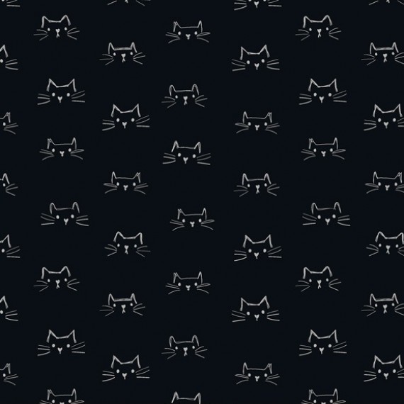 Windham Fabrics - Mod Cats - schwarz