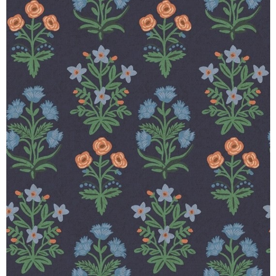 Cotton+Steel Canvas - Camont - Mughal Rose - navy