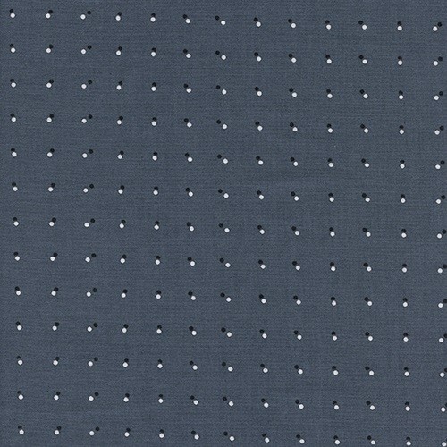 Cotton and Steel - Double dots dark grey - Black and White 