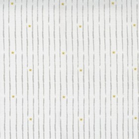 Little Ducklings - Broke Star Stripe white  - Paper and Cloth  - Moda Fabrics