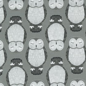 Nocturnal - Sleeping Owls raincloud - Moda Fabrics