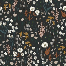 "Meadow" Rayon, almost black - Cotton and Steel