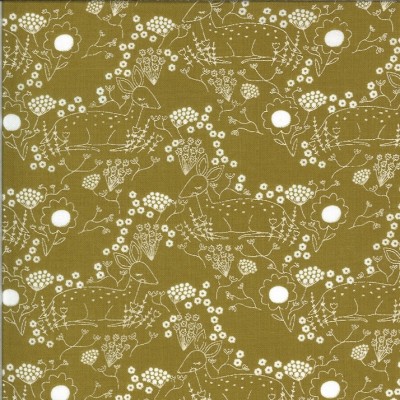 Meadow Deer umber - Dwell in Possibility von Gingiber - Moda Fabrics