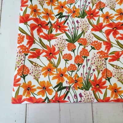 MYO Design Twill - Bunch of Flowers - orange