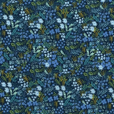 Cotton and Steel - English Garden - Meadow - blue