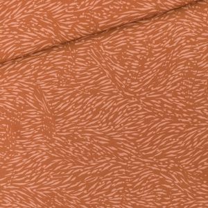 Reststück 42cmx140cm - See you at six - Flecks - Viskose - amber brown