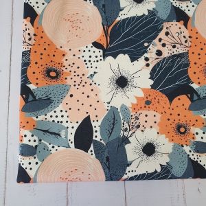 MYO Design Twill - Abstract Flowers orange