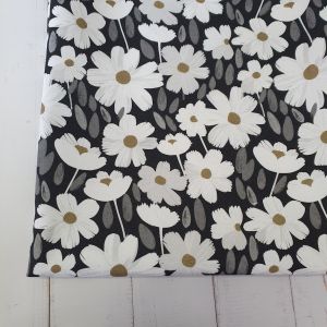 MYO Design Twill - Painted Flowers - schwarz