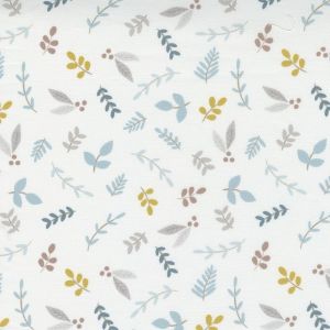 Little Ducklings - Foliage Sprigs white - Paper and Cloth  - Moda Fabrics