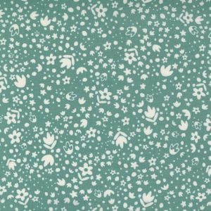 Reststück 59cmx112cm - Folk Floral, deep waters - Songbook - Moda Fabrics