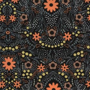 Full Bloom night metallic - Dwell in Possibility von Gingiber - Moda Fabrics