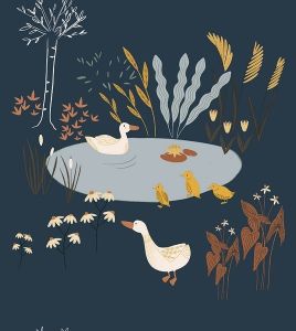 RJR Fabrics - Pond Life - Ducks - lagoon