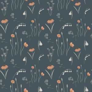 RJR Fabrics - Pond Life - Mini Meadow - navy
