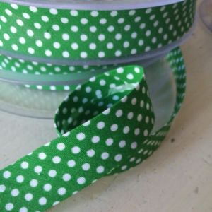 Schrägband - Pünktchenband in Grün