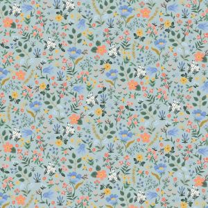 Cotton and Steel - Rifle Paper Co. - Curio - Bramble Fields - light blue