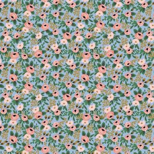Cotton and Steel - Garden Party - Rosa Minis - chambray metallic