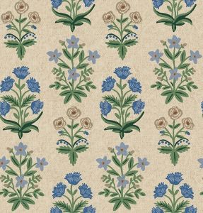 Cotton+Steel Canvas - Camont - Mughal Rose - blue