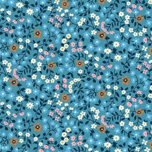 Strawberry and Friends - Ruby Star - Clothline Floral - vintage blue