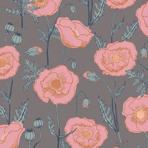 Unruly Nature - Ruby Star Society - Icelandic Poppies - cloud metallic
